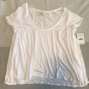 Free People White Active Tee - SZ S